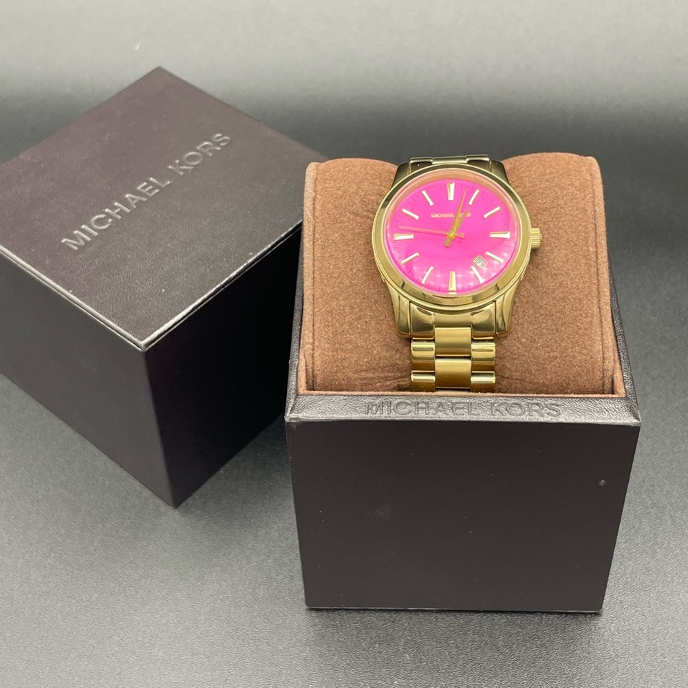 MK Runway Pink Gold-Tone Watch